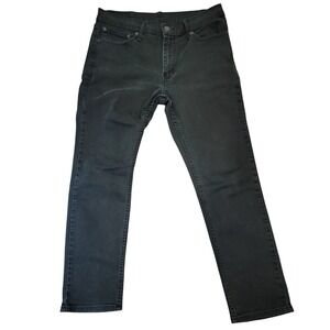 Levis 511 Slim Fit Black Jeans Womens‎ W33 L30 Faded Denim Pants